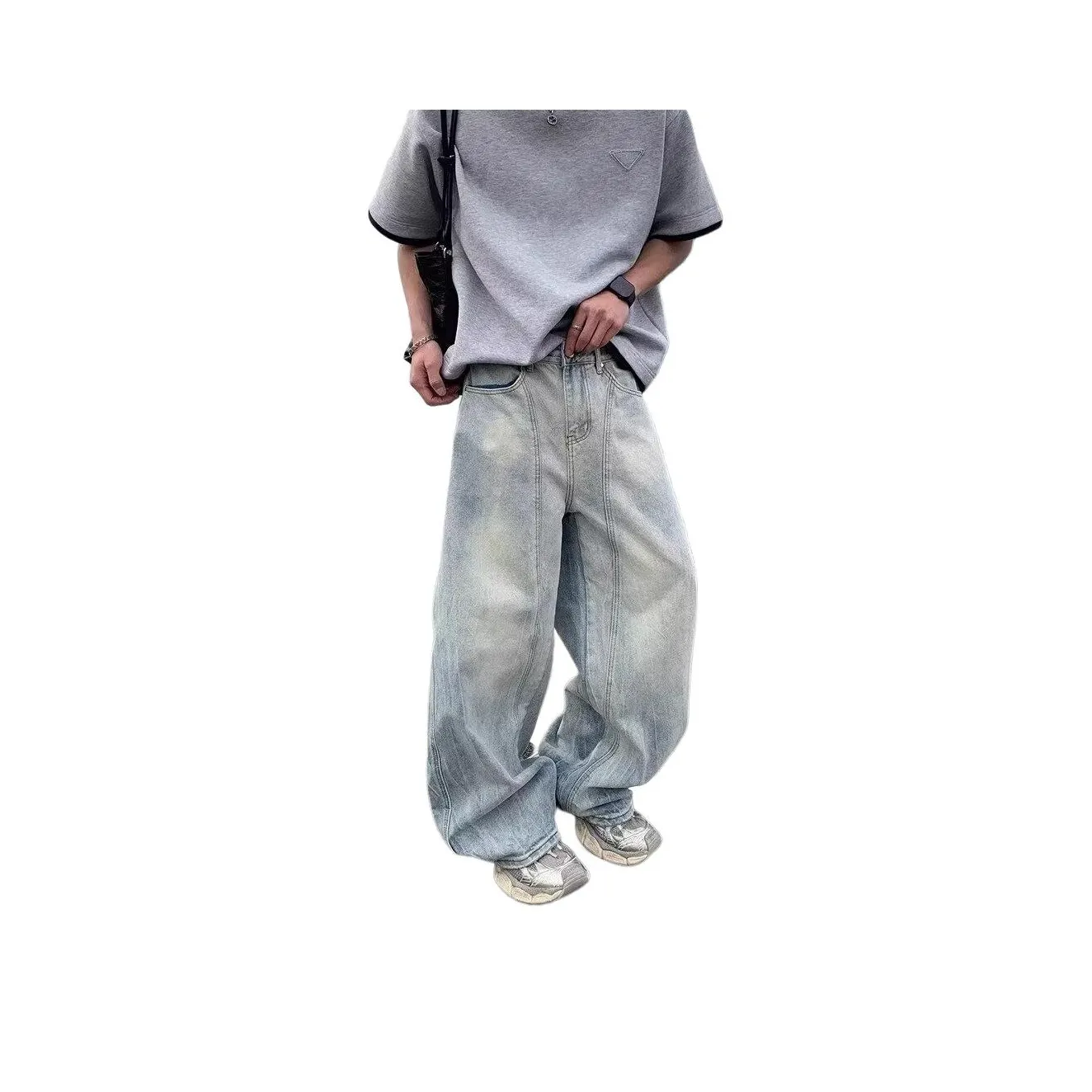 GEOGRE ALEX Светло-синие мужские джинсы