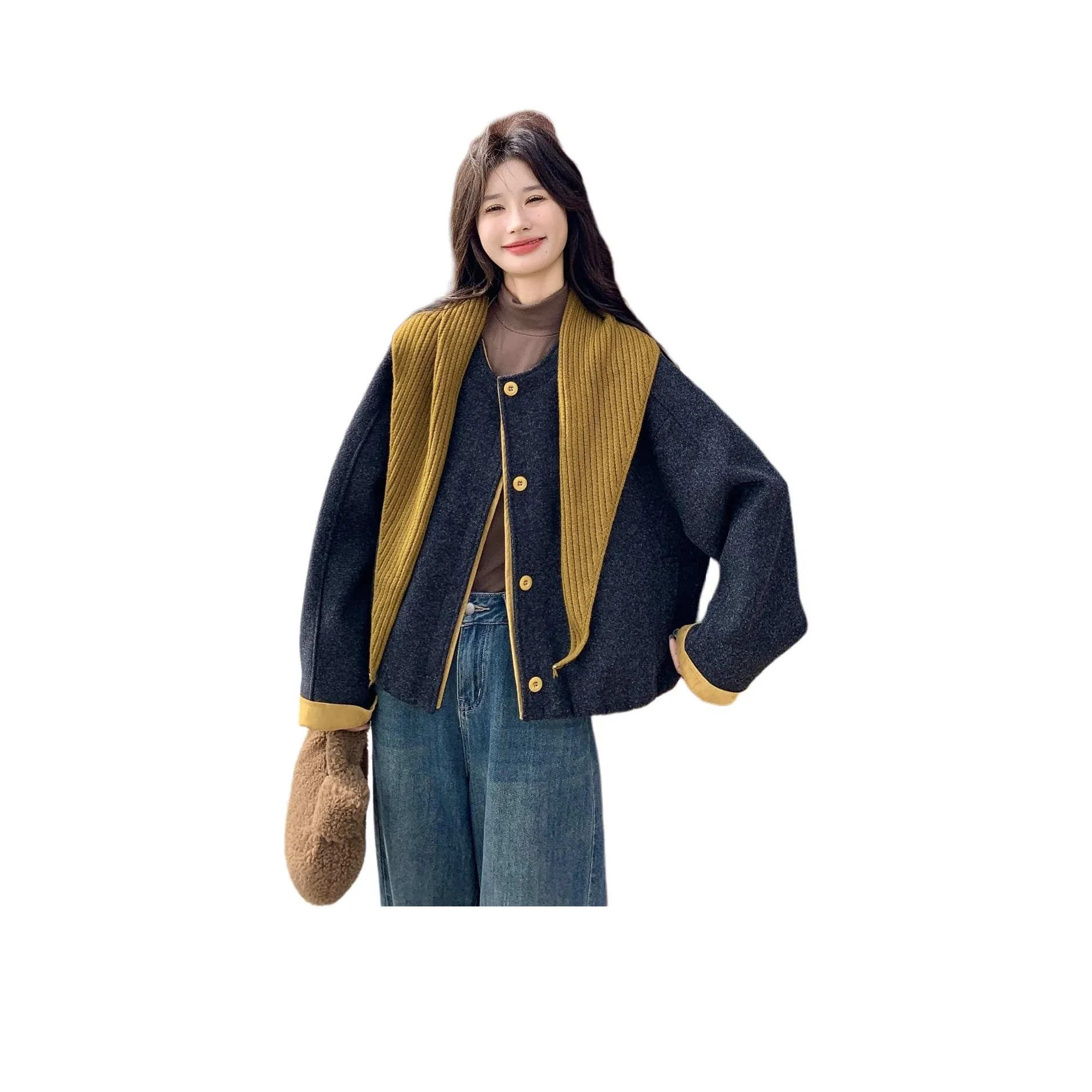 MEXICAN Темно-серый Женский Пальто