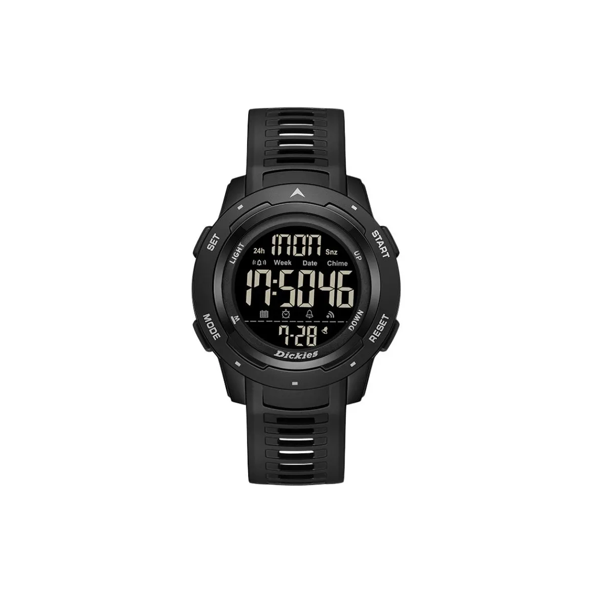 Dickies Электронный механизм силиконовый ремешок часы для мужчин черный циферблат