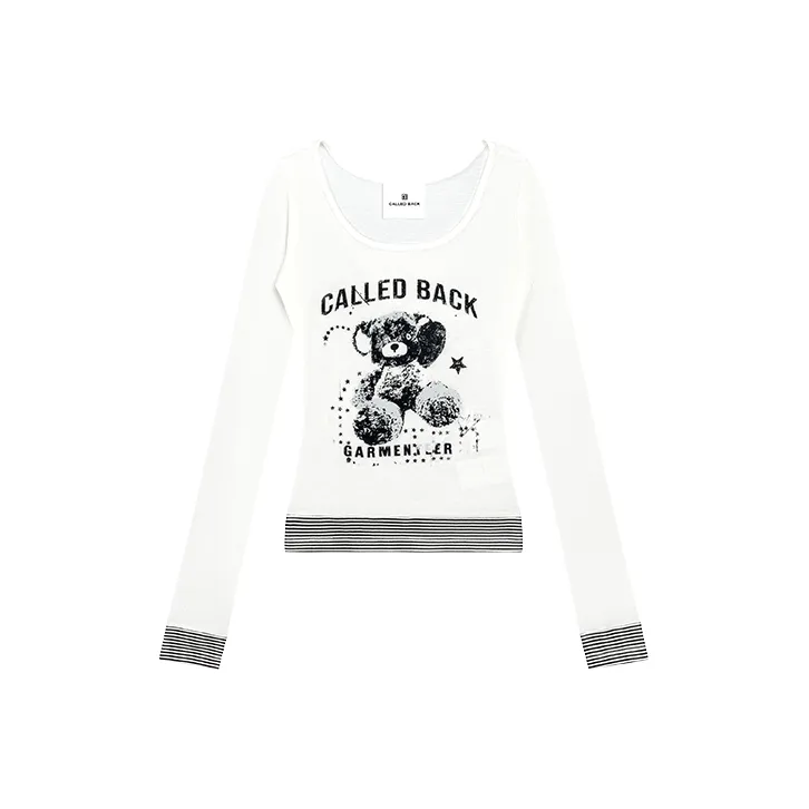CALLED BACK Белый Женские T-рубашки