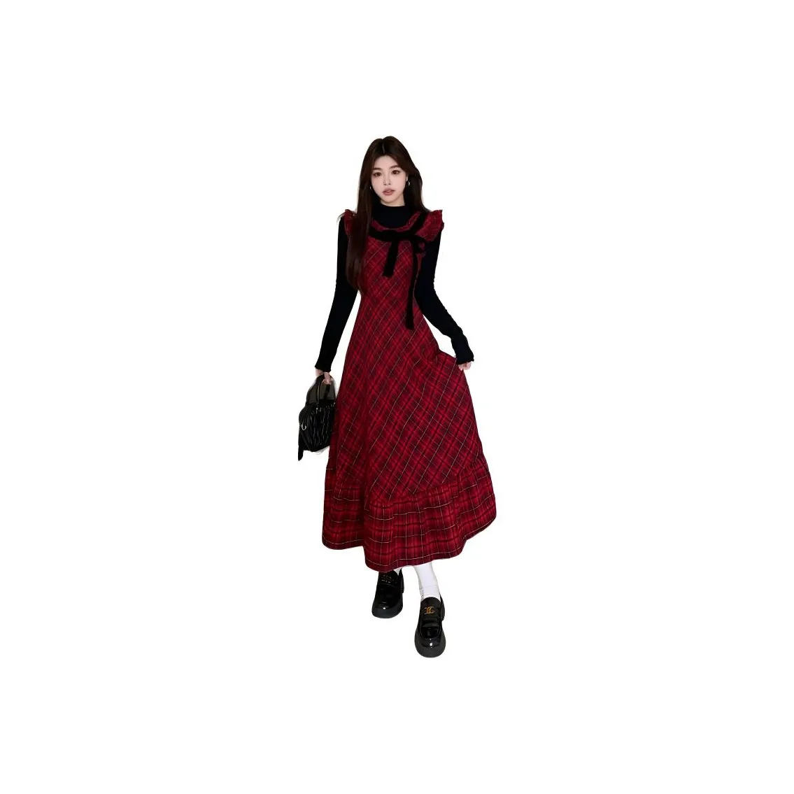 GULIANFEI Длинное платье с длинными рукавами женское