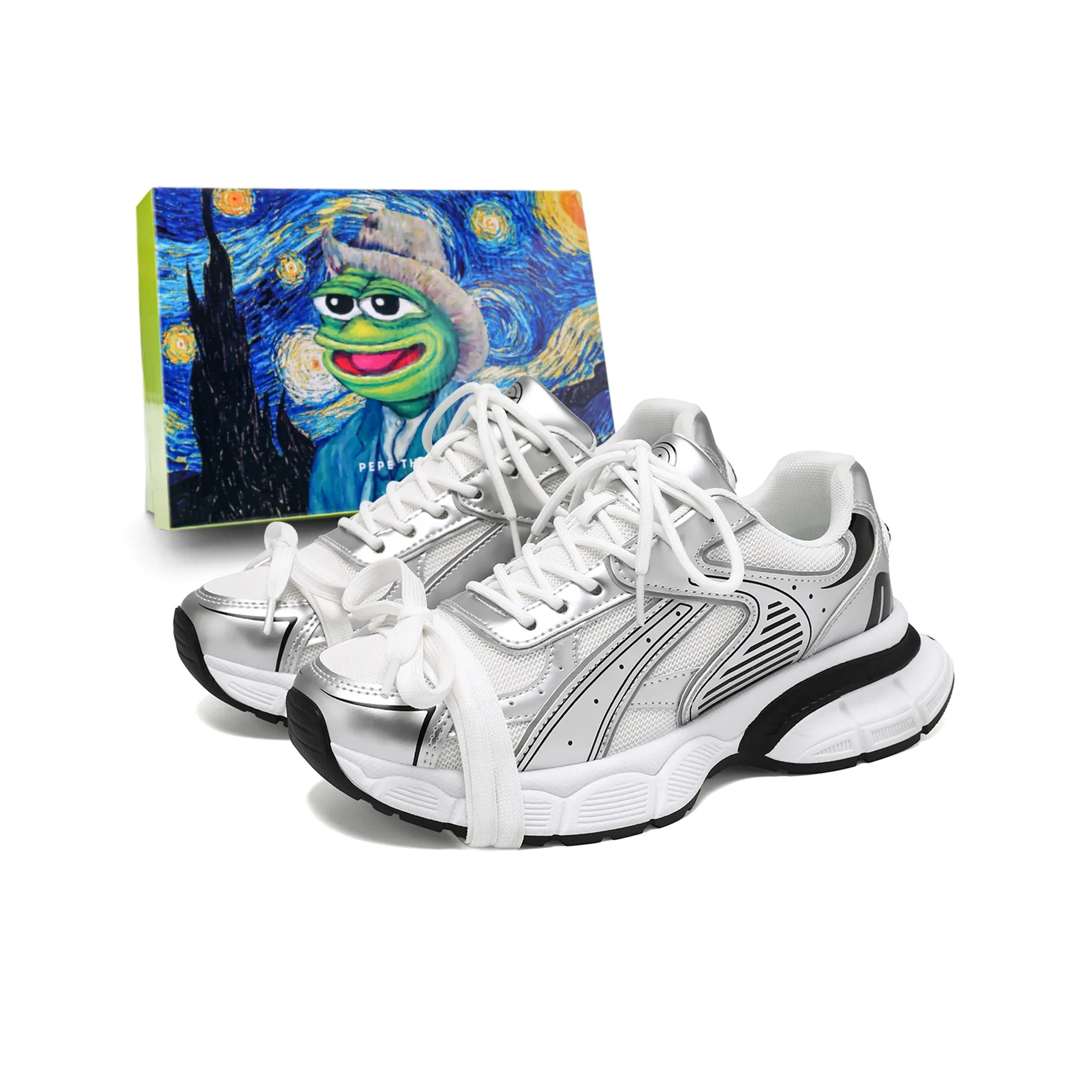 Pepe The Frog Низкий топ массивные кроссовки мужские