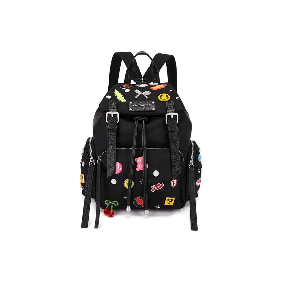 La Carrie Нейлоновый Рюкзак Стандартный Женский Черный
