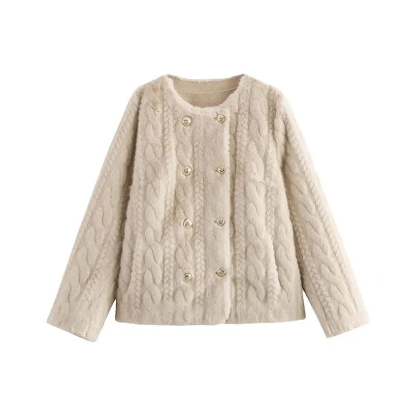 GUOZHEN Абрикос Женские Меховые изделия