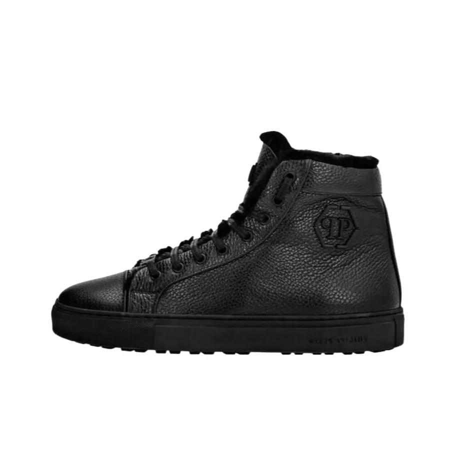 PHILIPP PLEIN Skateboard Shoes Men High-Top Black