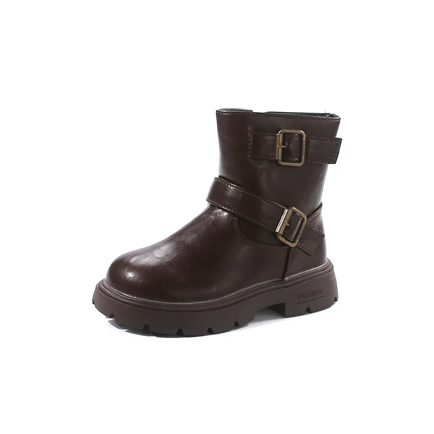 Снежная Белоснежка Slip-Resistant Anti KICK Abrasion-Resistant Увеличение Высоты MID Топ Детские Кожаные Сапоги