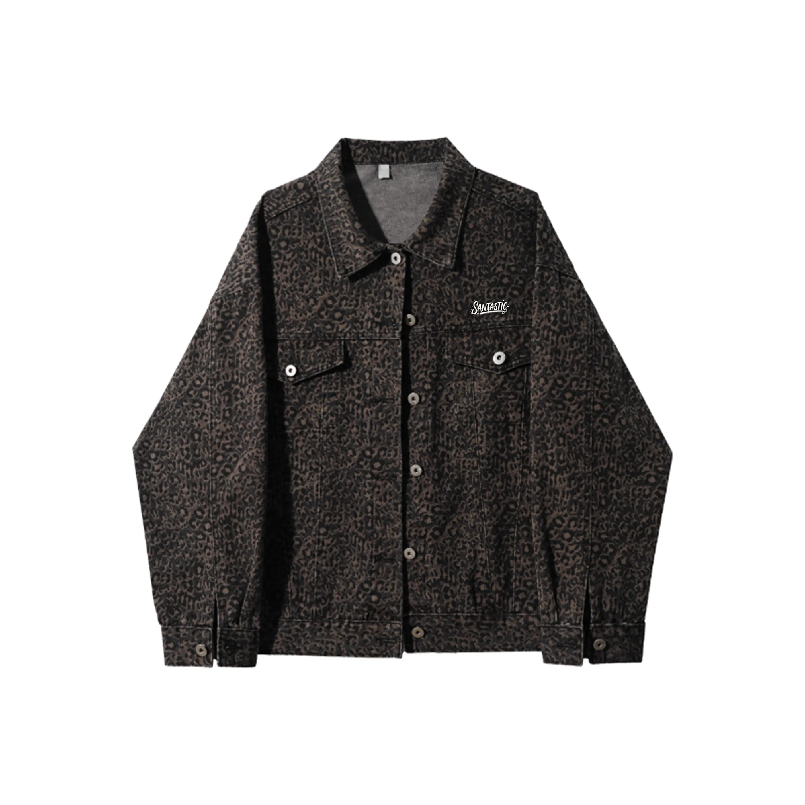 SANTASTIC Леопардовый принт Унисекс Пуховики