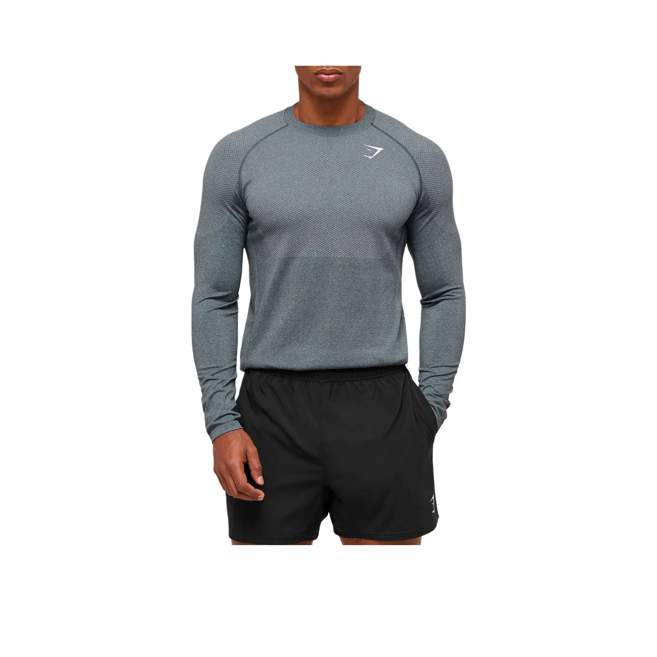 GYMSHARK Железо Синий Дым Синий Мужская T-Рубашка