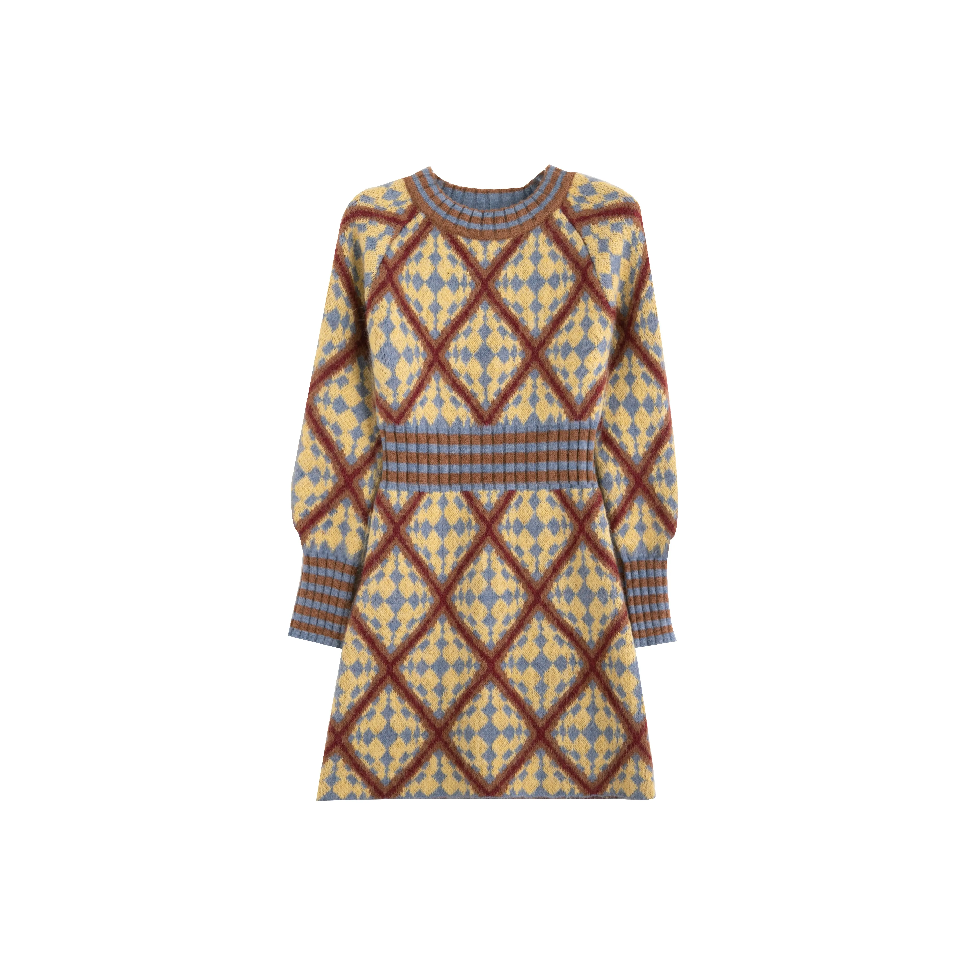 Tonlion Длинное платье с длинными рукавами женское