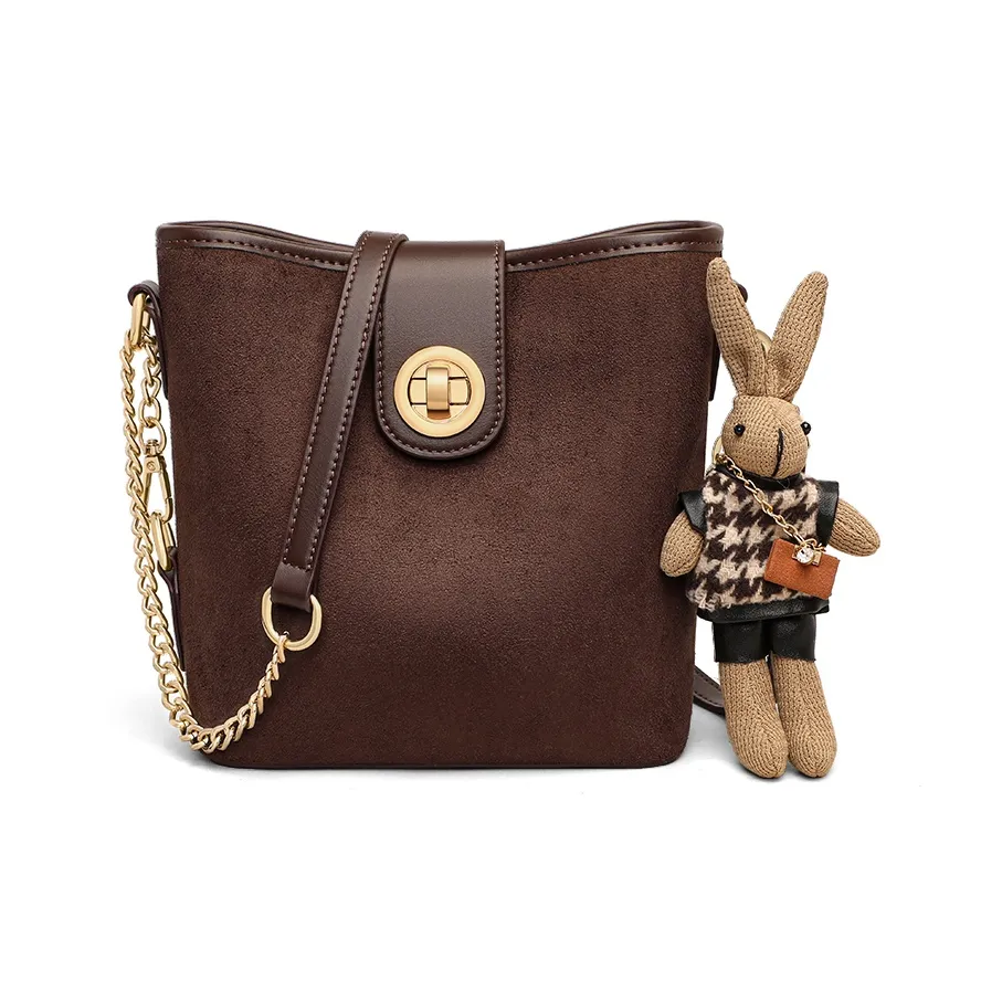 Crtnzo Kroez Коровья кожа Сумка через плечо Стандартная Женская Кофейная