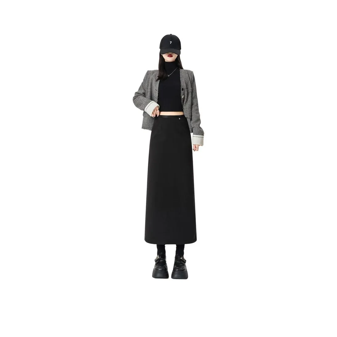 LANGQING Повседневный Длинный Юбка Женские