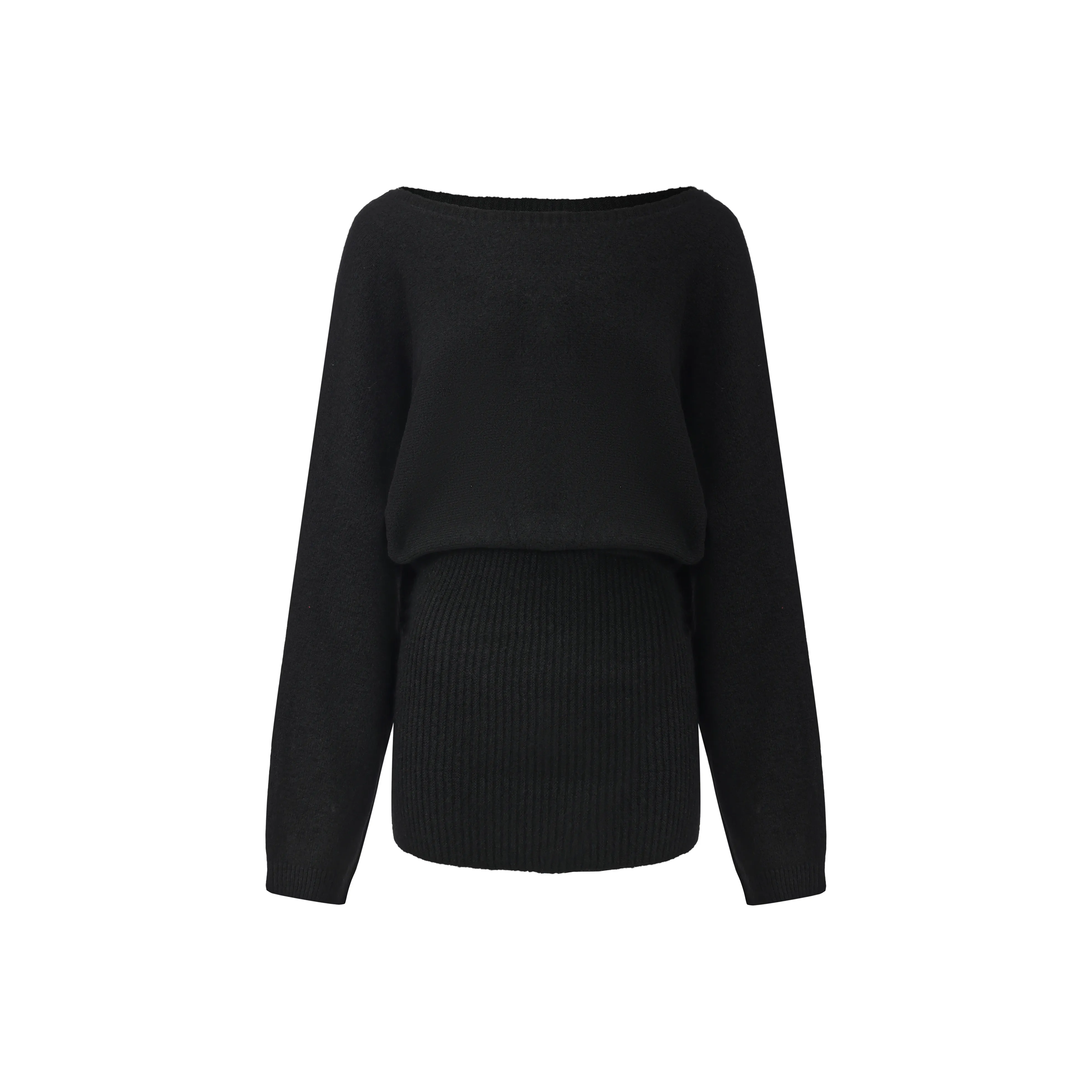 ORIASTAR Черные Женские Длинные Платья с Длинными Рукавами