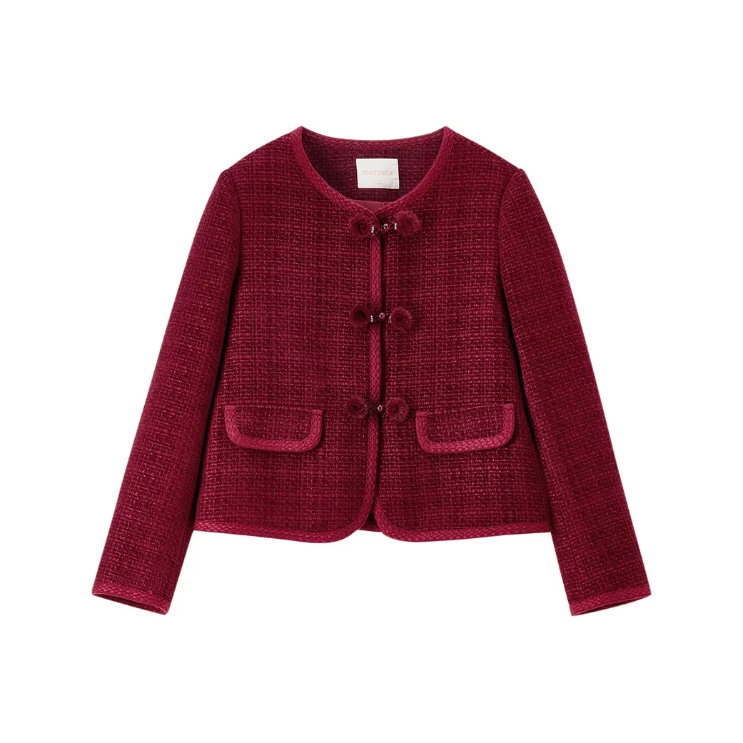 SENTUBILA Анкора Красный Женские Бархатные Куртки