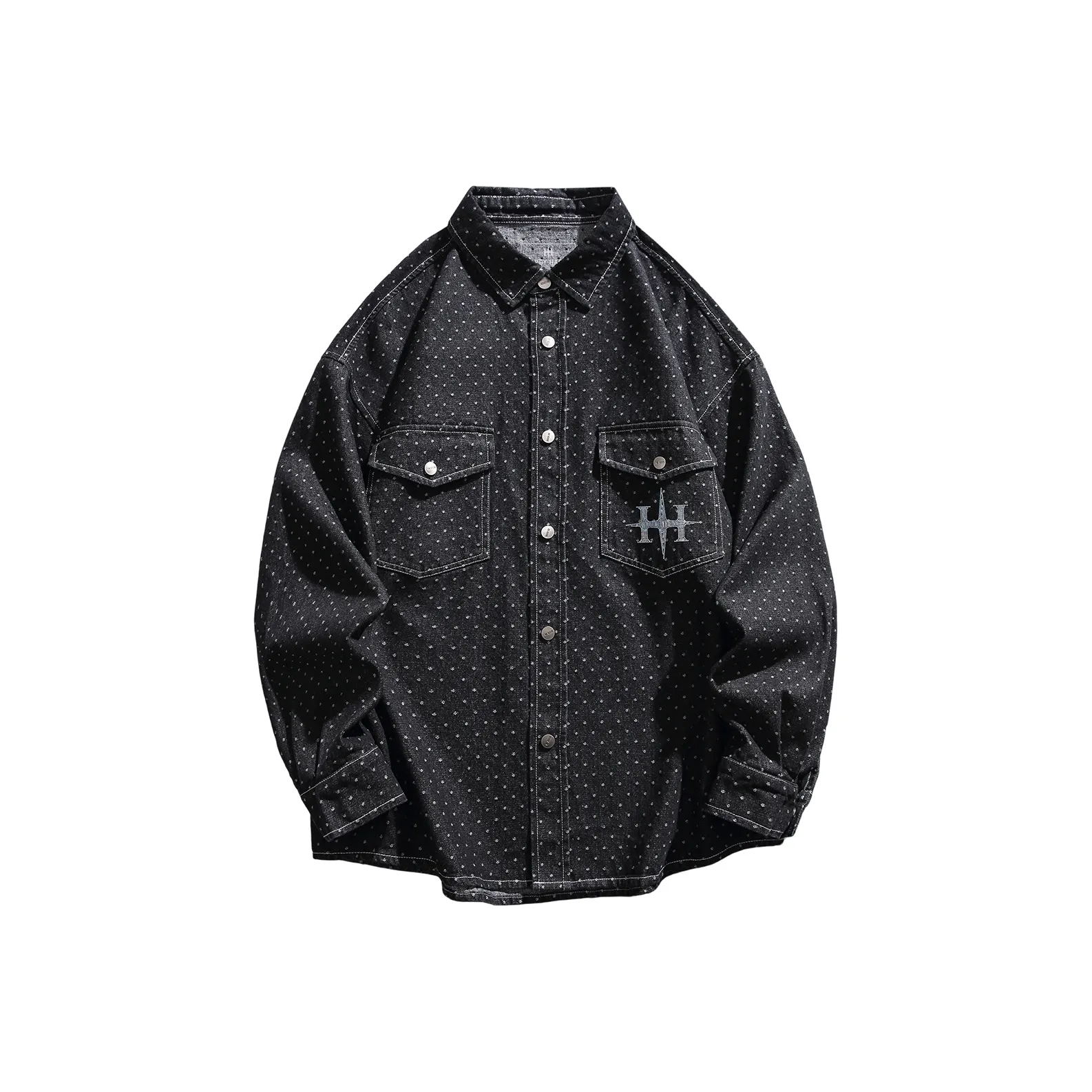 HARDY HARDY Деним Черный Унисекс Рубашки