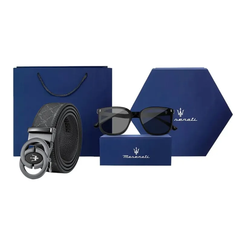 Maserati Бренд Exclusive Ткань Ремень Мужской Черный 3,5 см