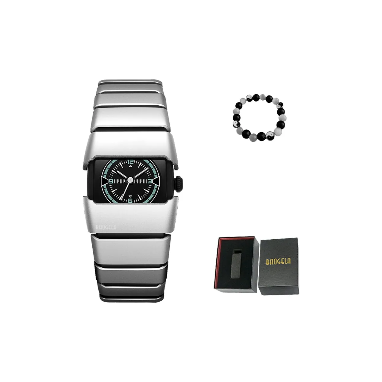 BAOGELA Кварцевый механизм нержавеющая сталь ремешок мужские часы многоцветный циферблат