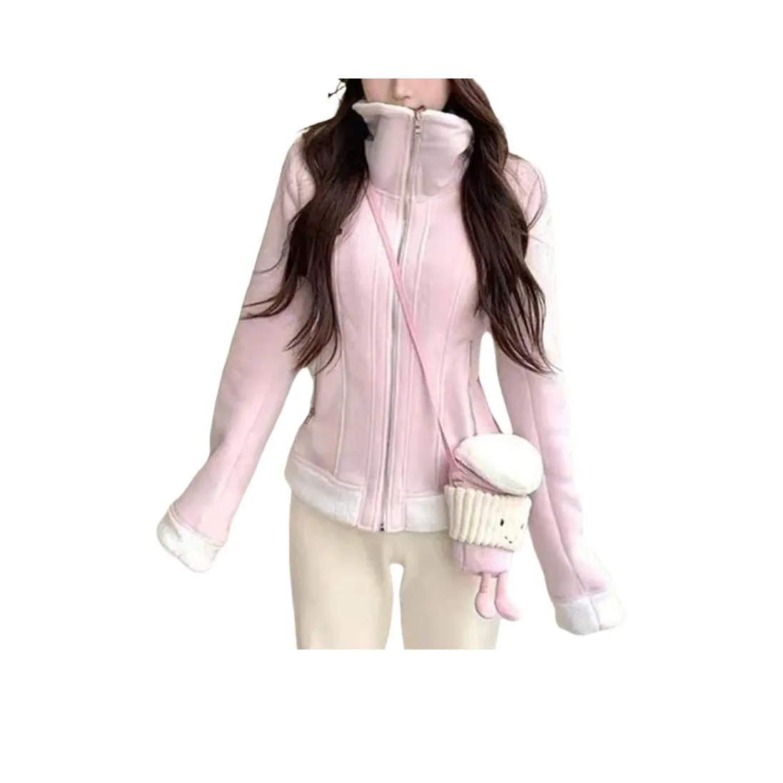 GUOZHEN Розовый Женский Трикотаж