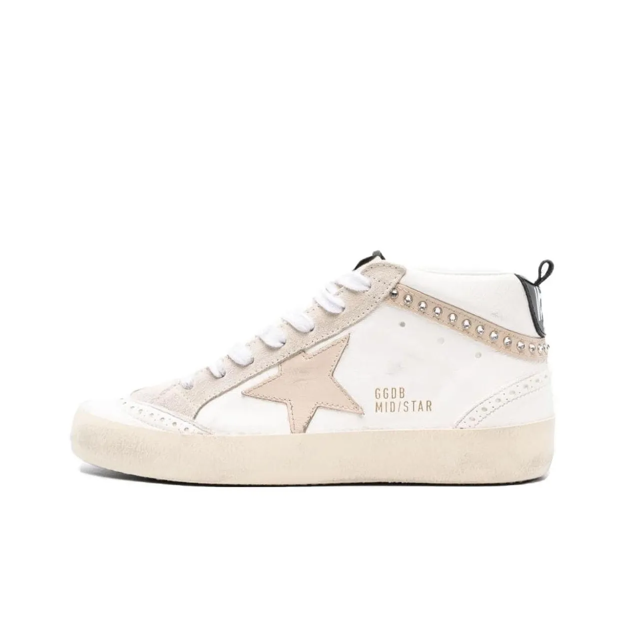 Golden Goose Mid Star Skateboard Shoes Women's High Top White