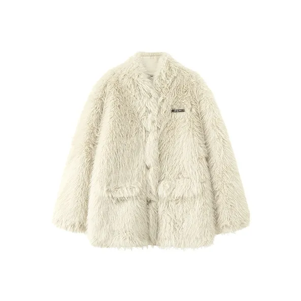 CHUU Светло-серый Женские меховые изделия