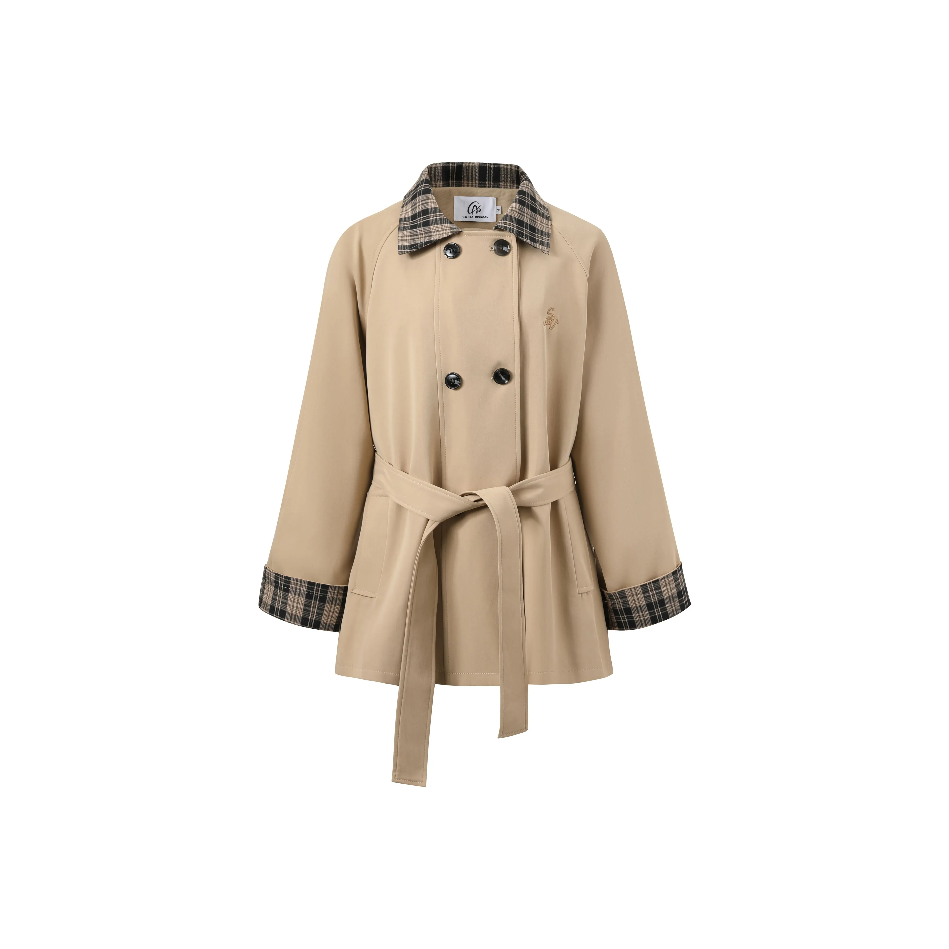 INSLIISA Двойной тренчкот с застежкой-молнией женский