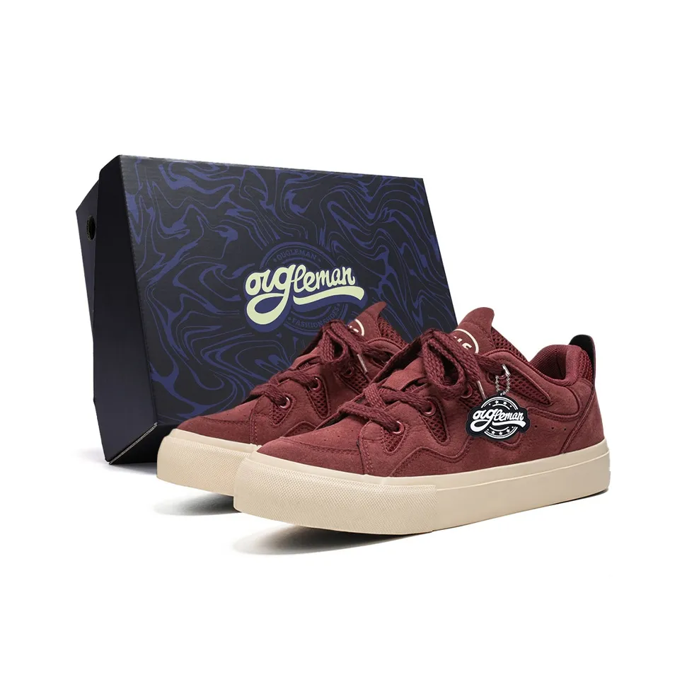 OUGLEMEN Покрытие Устойчивое к истиранию Легкий Низкий Топ Скейтборд Кроссовки Мужские