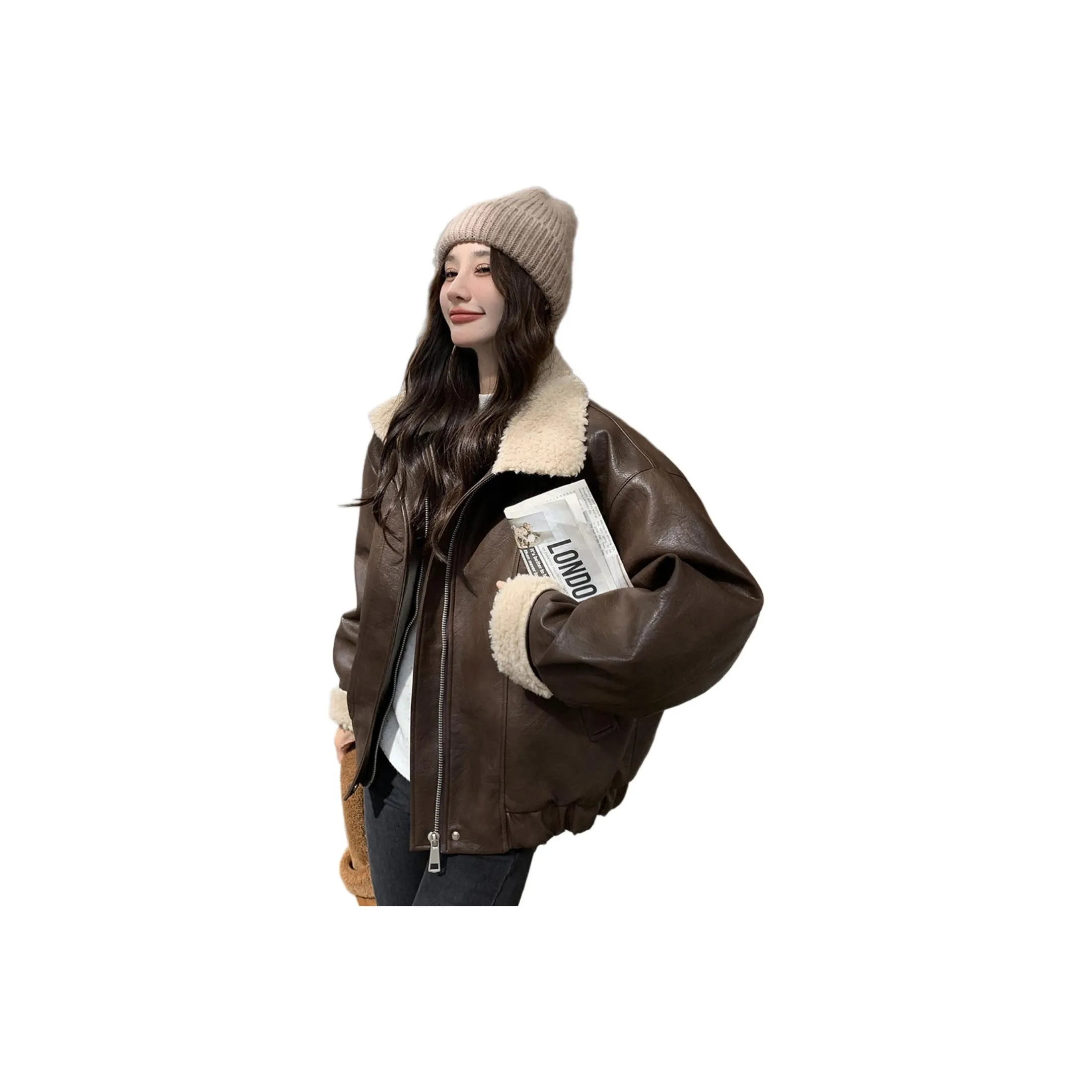 YOUSEKOO Кожа Куртка Женская