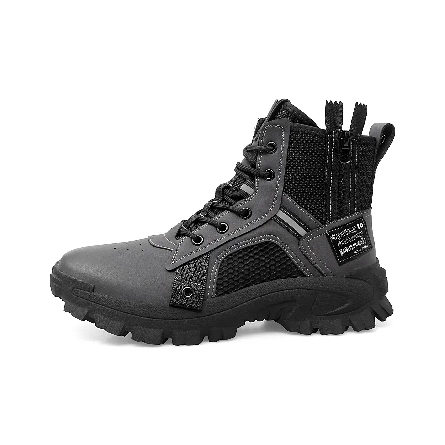 Bull Thunder Колено Высокий Мартин Ботинок Платформа Мужской