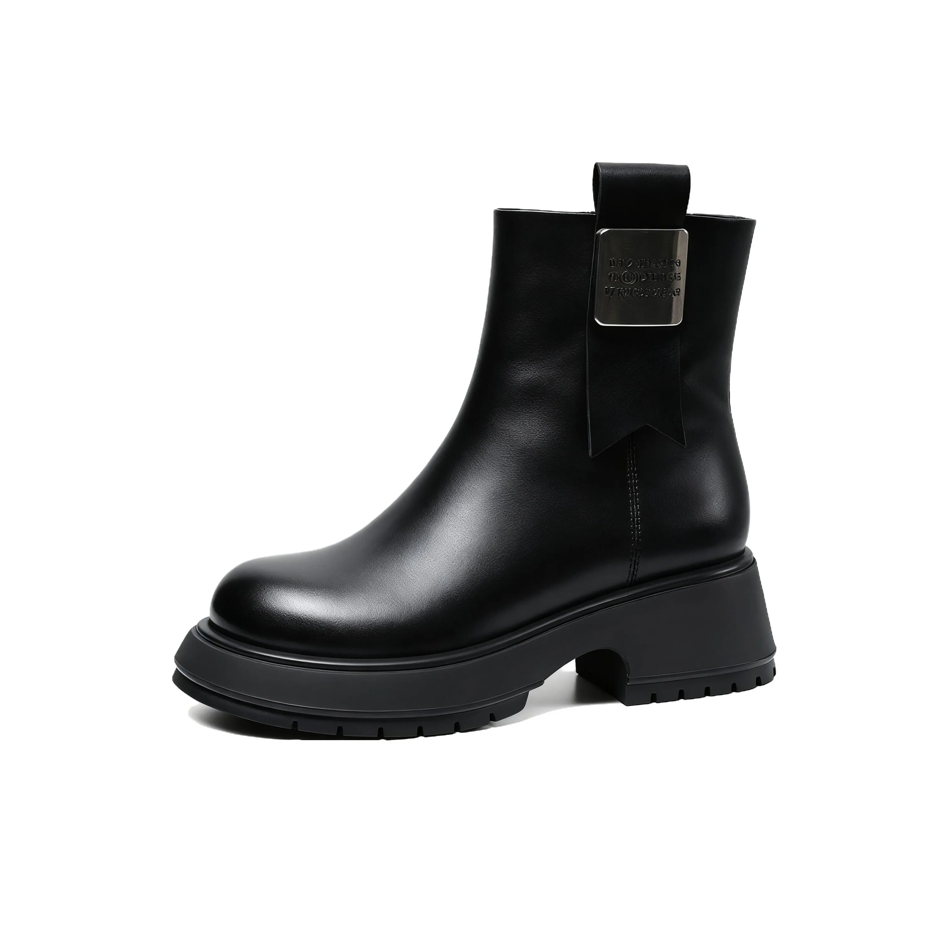 H2 Ботильоны Черные с флисовой подкладкой Женские