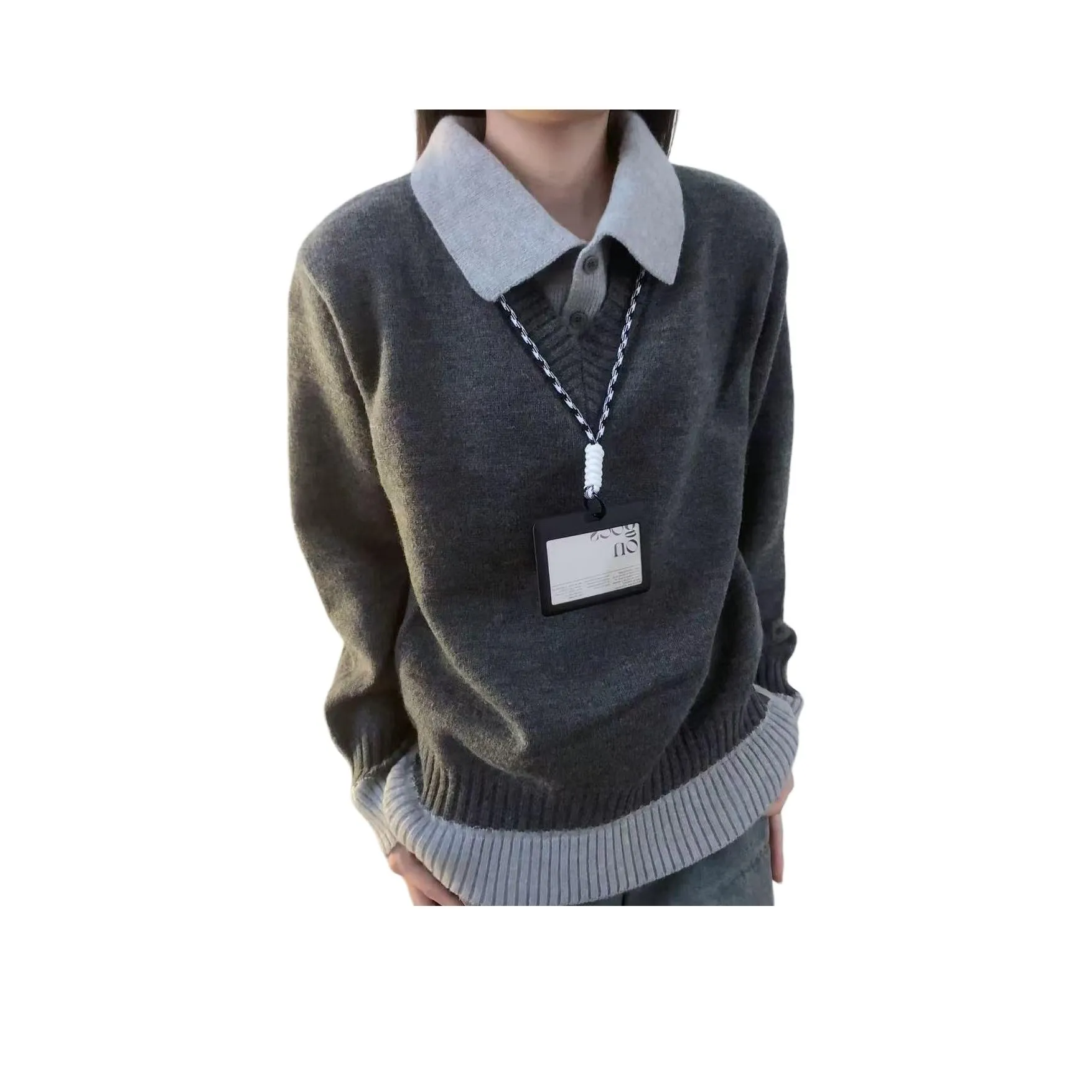 SOUL WORKER Серый Унисекс Трикотаж