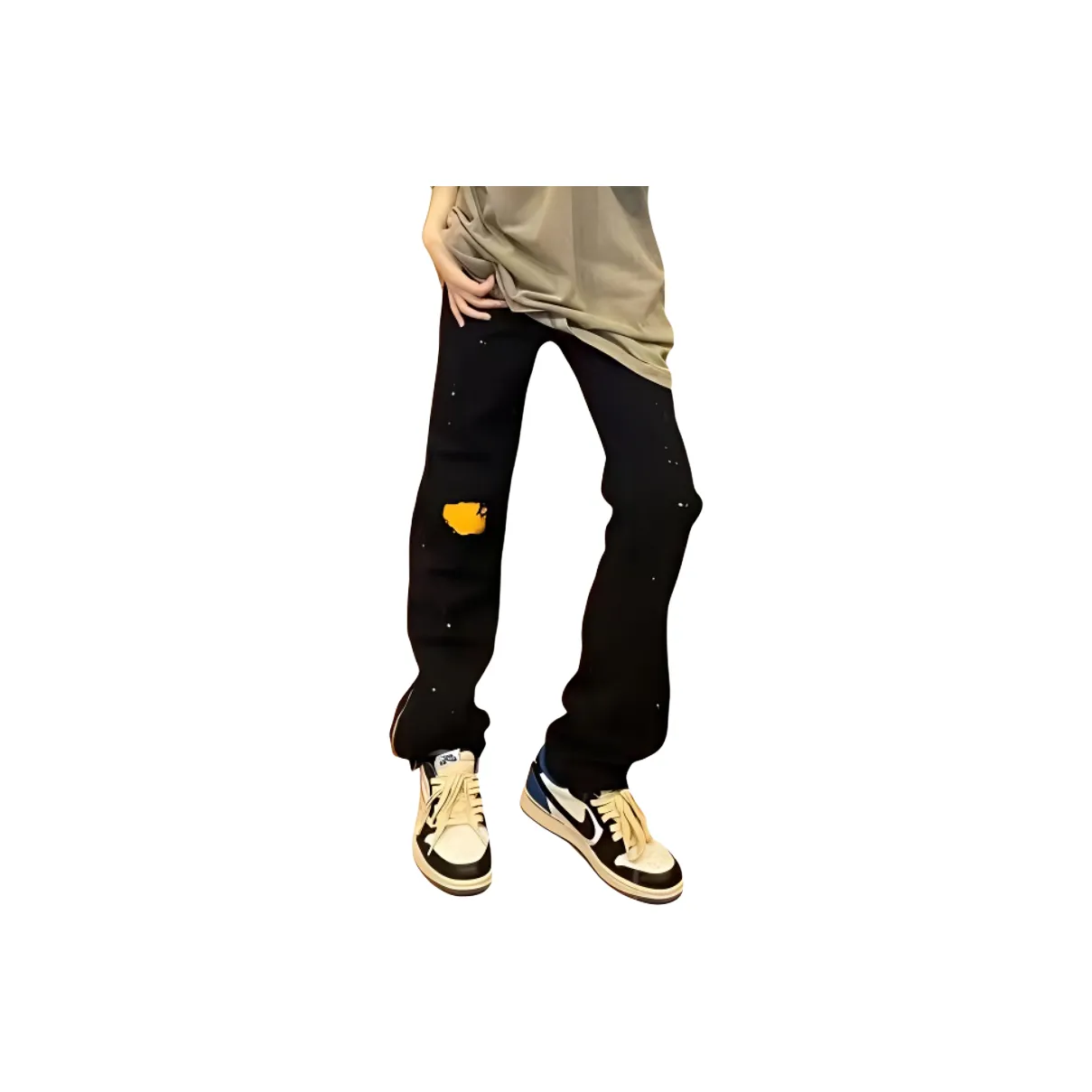 GOSNACE Черные Унисекс Джинсы