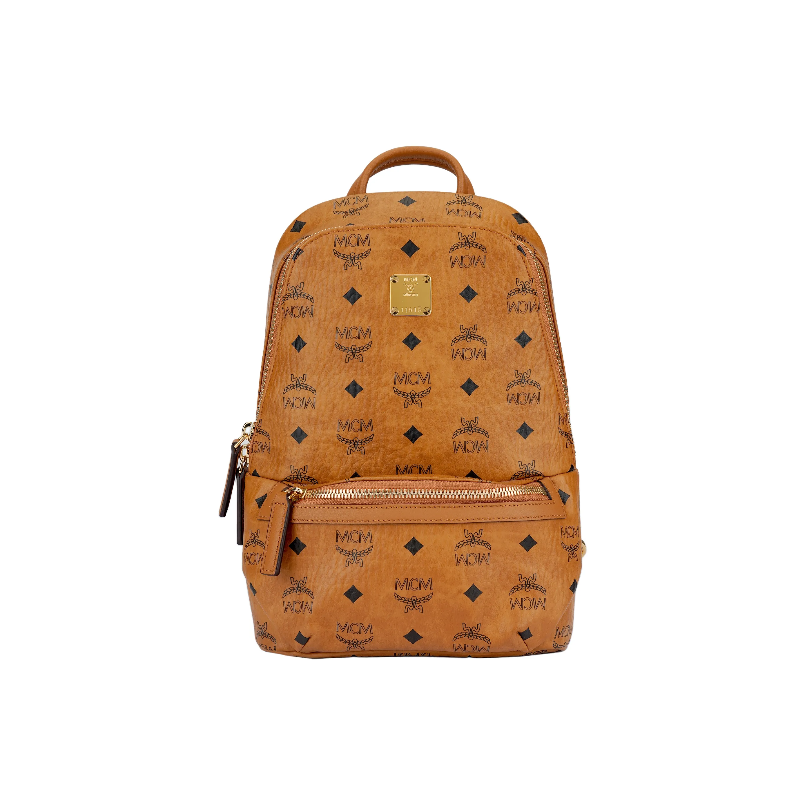 MCM Klassik Visetos Искусственная кожа Sling Сумка Мужская Коньячный Коричневый