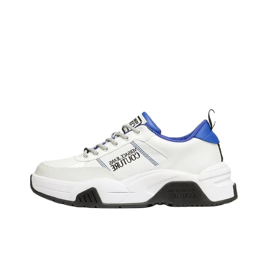 VERSACE JEANS Couture Низкий топ Повседневная обувь Мужской Белый