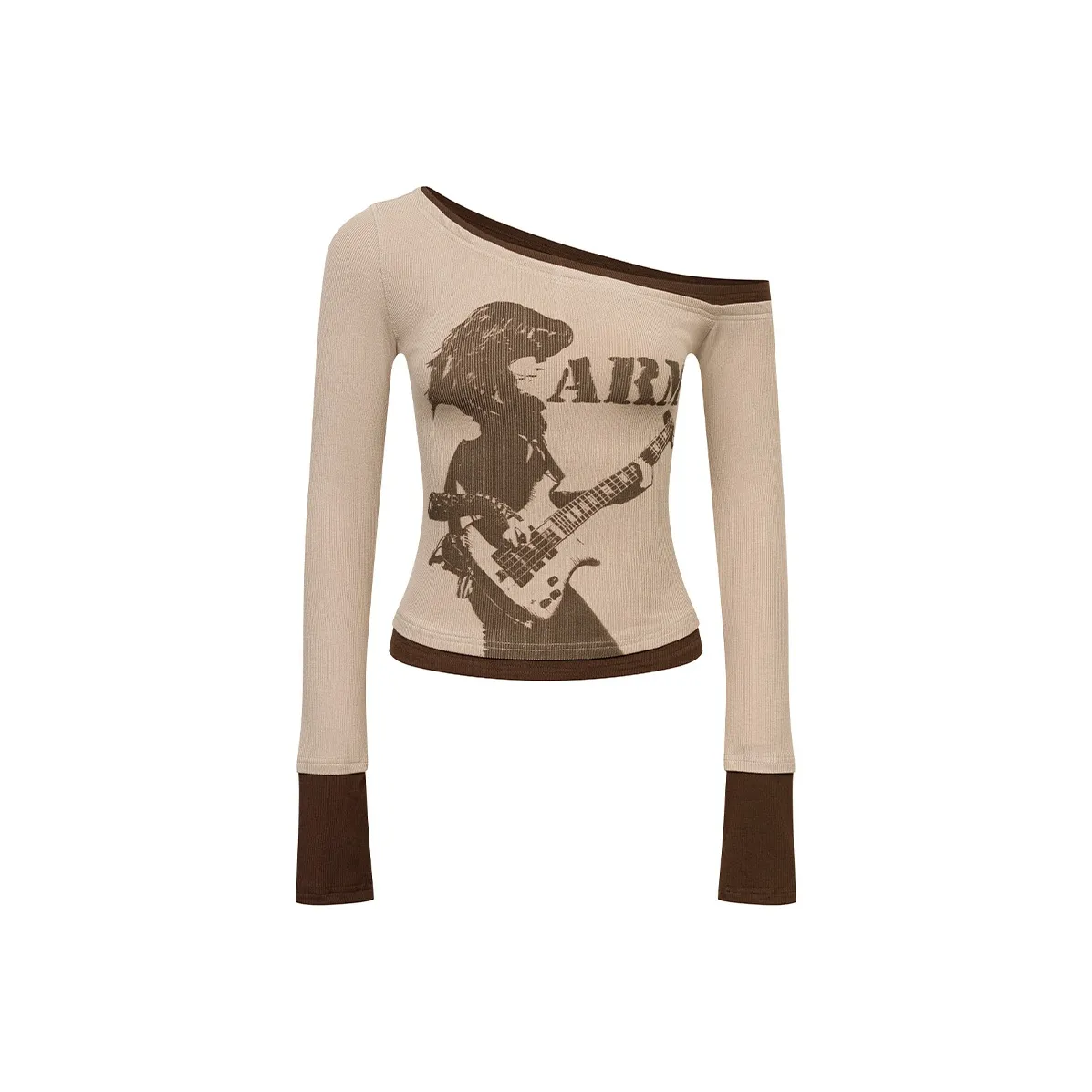 Ariseism Хаки и Коричневый Женские T-рубашки