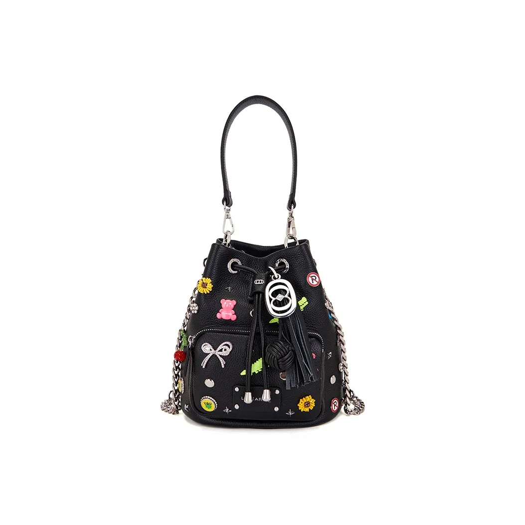 La Carrie Сумка из натуральной коровьей кожи женская черная