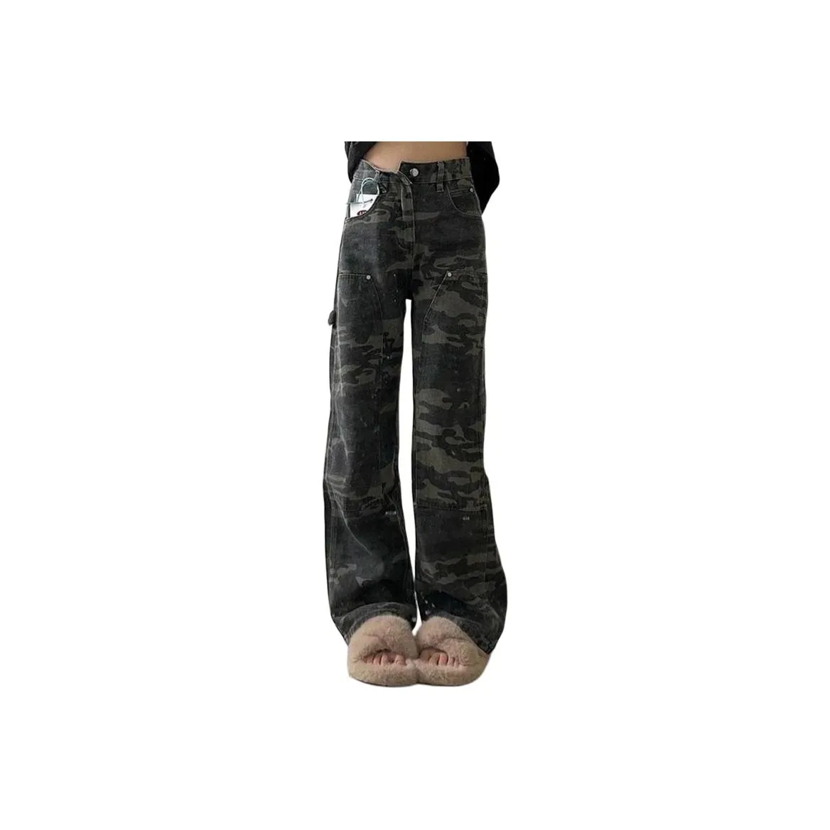 MENING Камуфляж Женские Джинсы