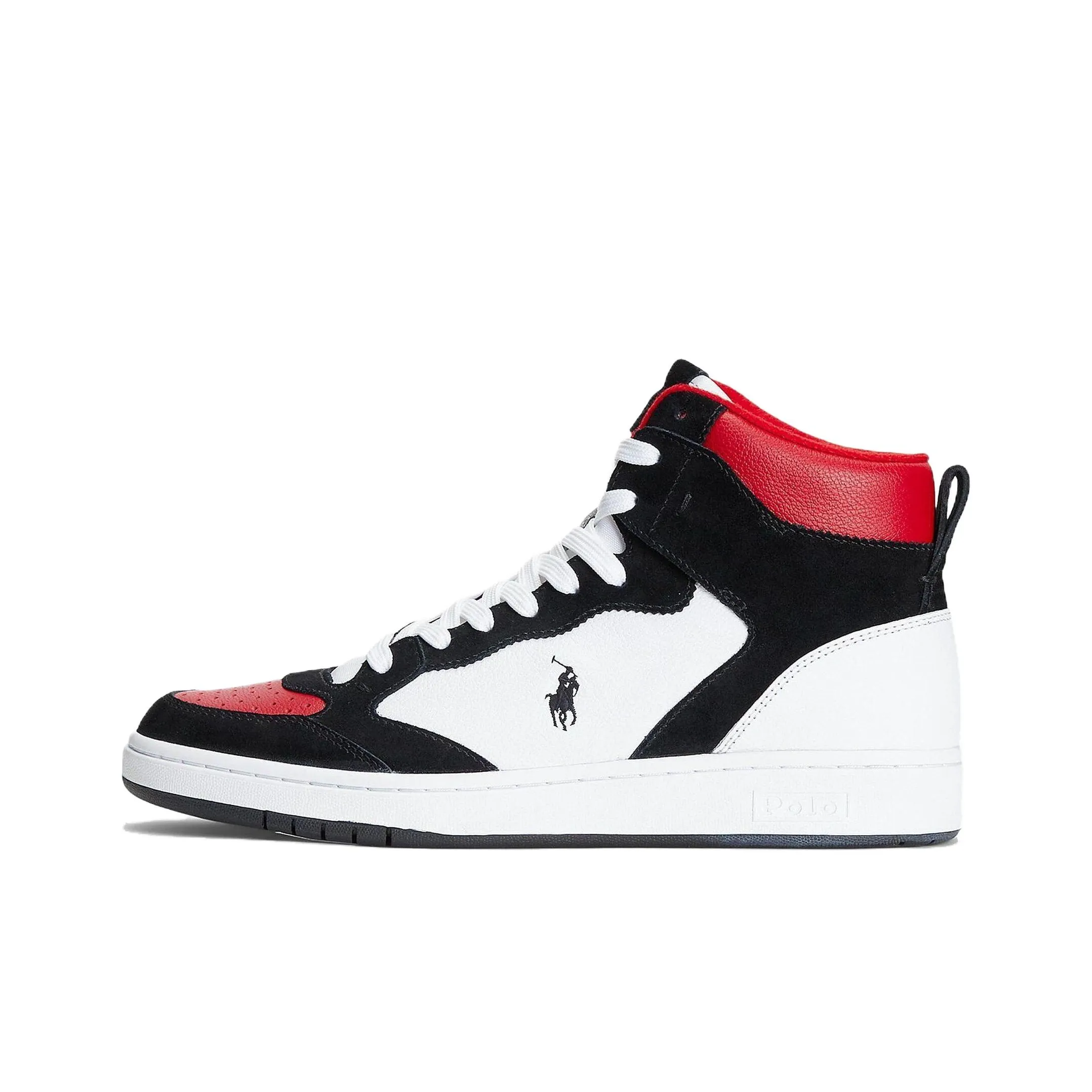 Polo Ralph Lauren Skateboard Shoes Men High-Top Black/White