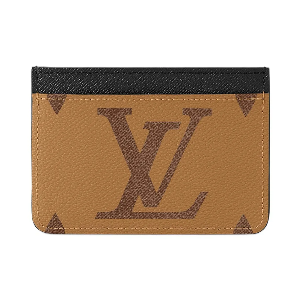 LOUIS VUITTON Покрытый холст Картхолдер Картхолдер Стандартный Женский Коричневый Черный