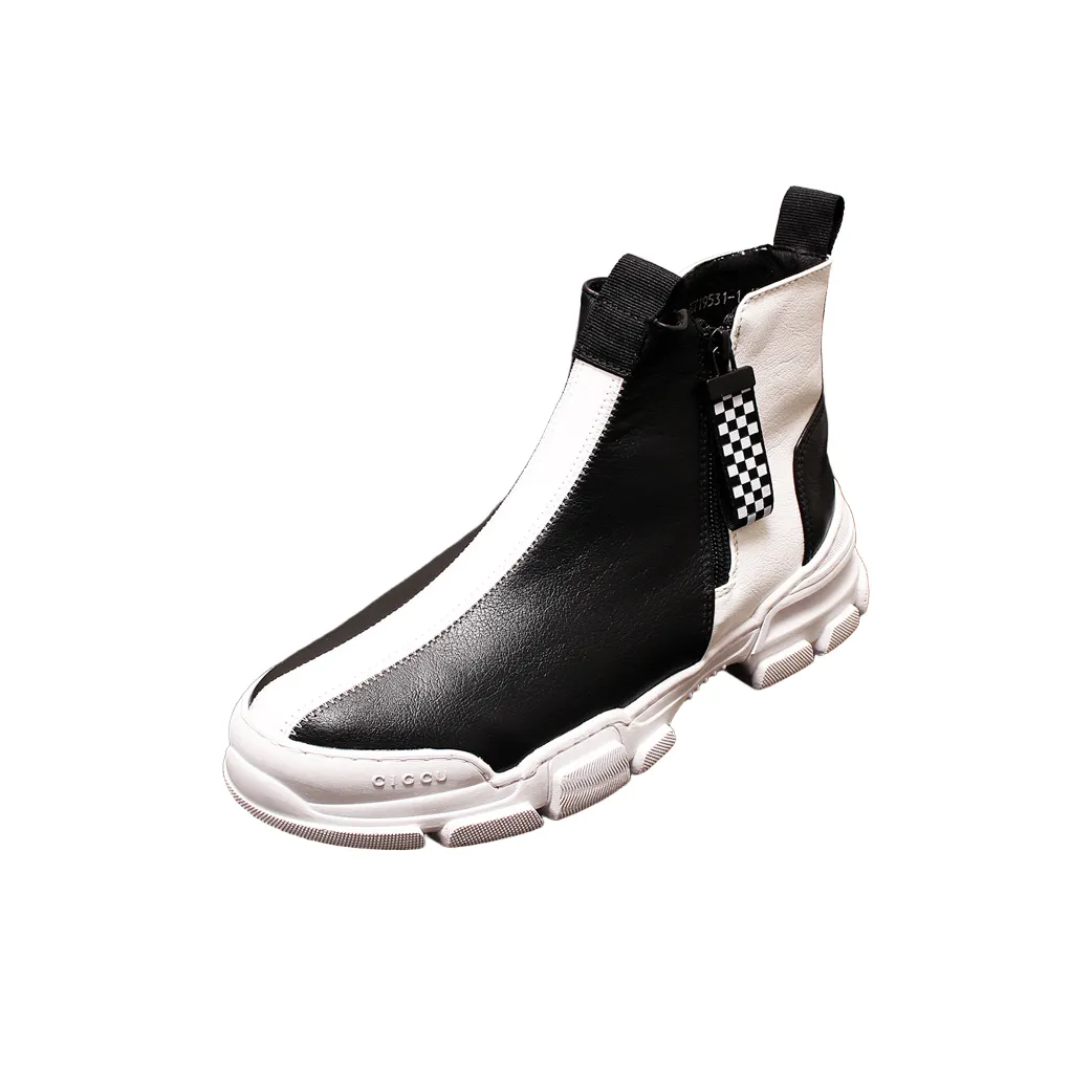 SENJIALUO Короткий Мартин Ботинок с грубым каблуком Мужской