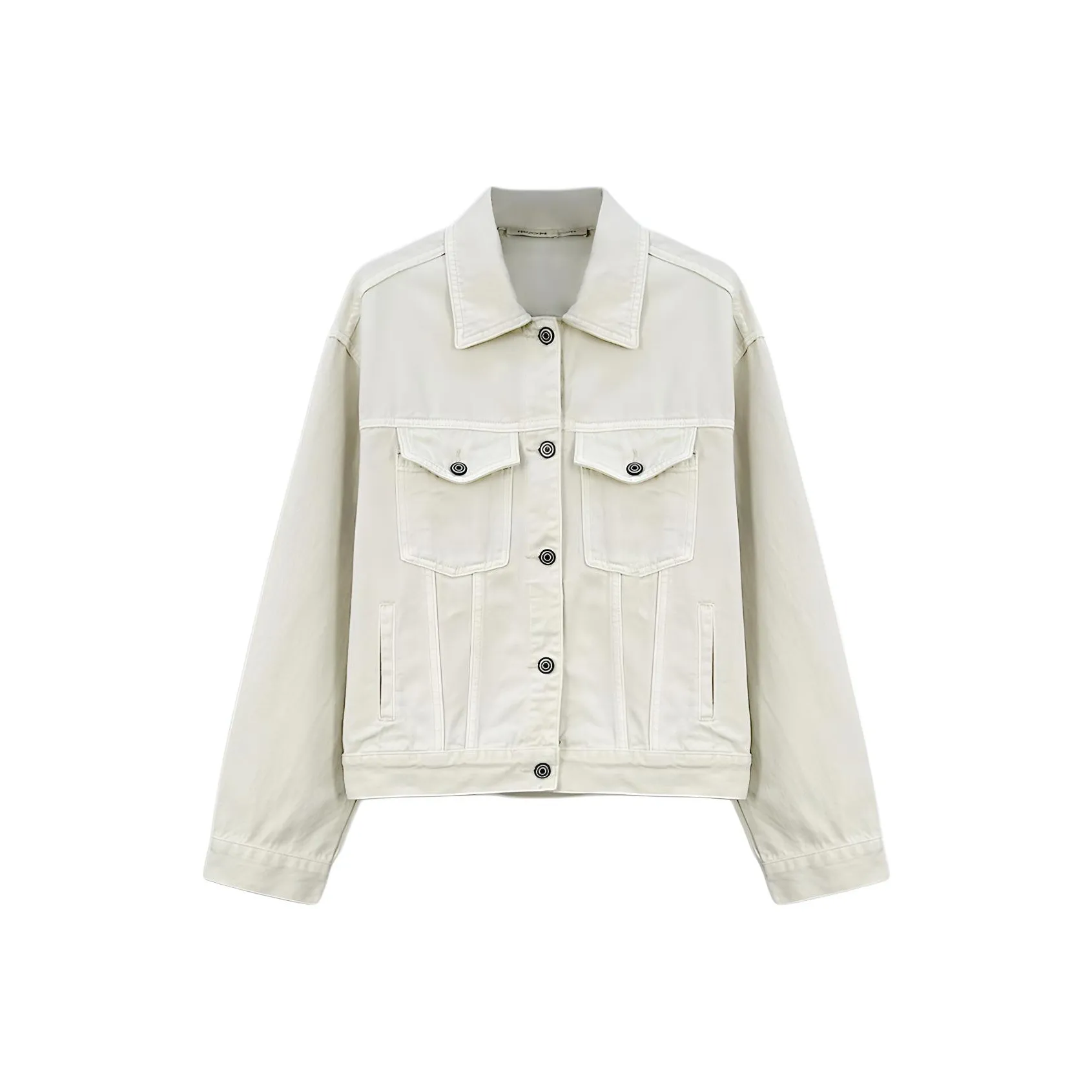 GZQJ Белый Женские Джинсовые Куртки