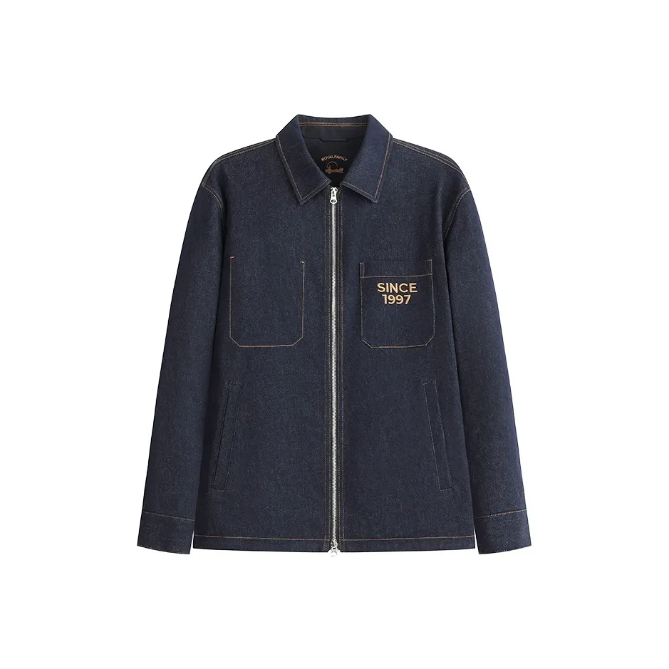 ROYAL FAMILY Темно-синий Мужской Пуховик