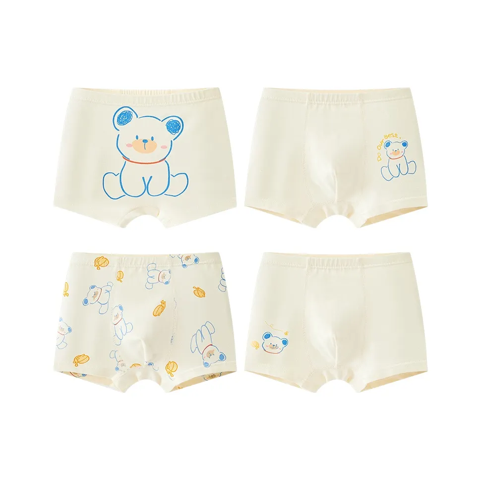 MIANZHI 4 пачки Абрикос + Светлый Абрикос + Кожа + Светлая Кожа Детское нижнее белье