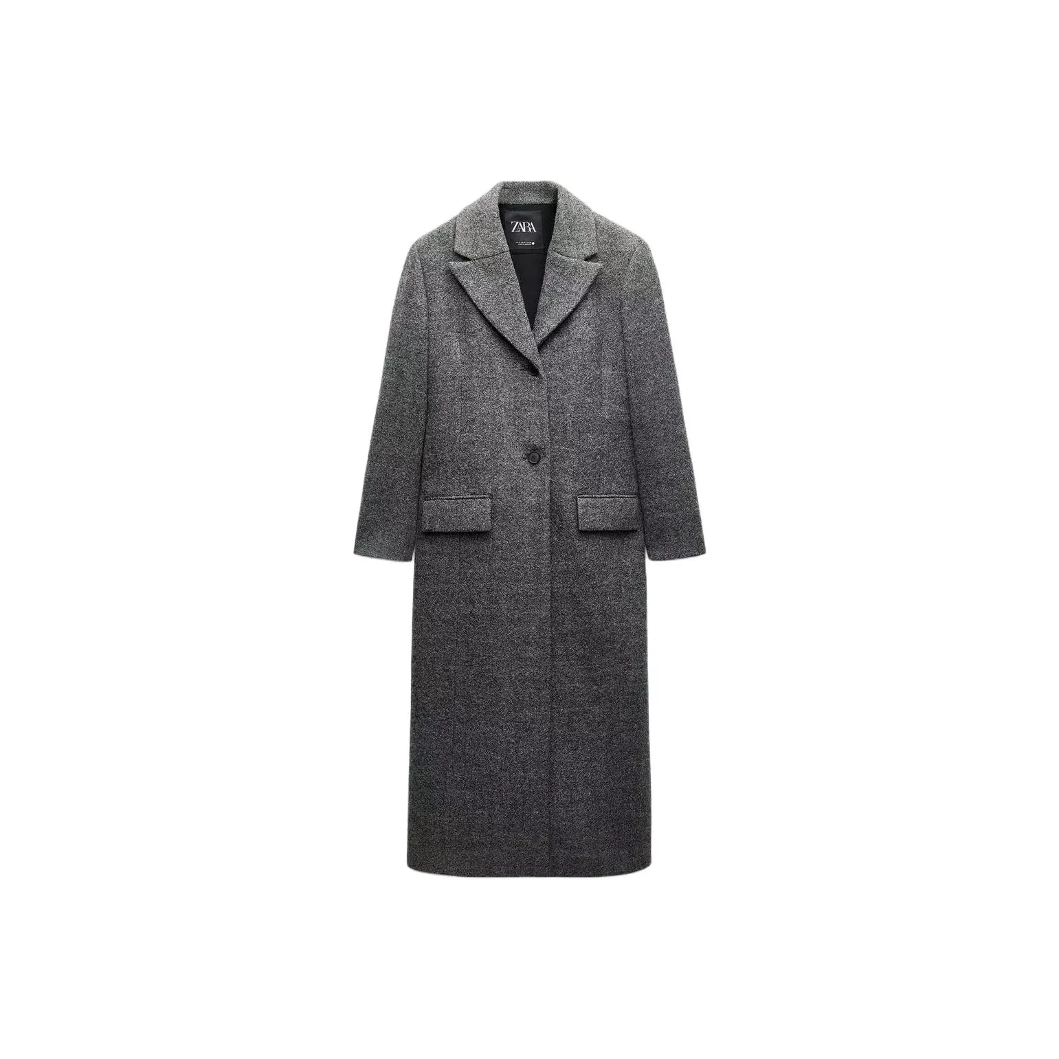 ZARA ZW Series Светло-серый Женский Пальто