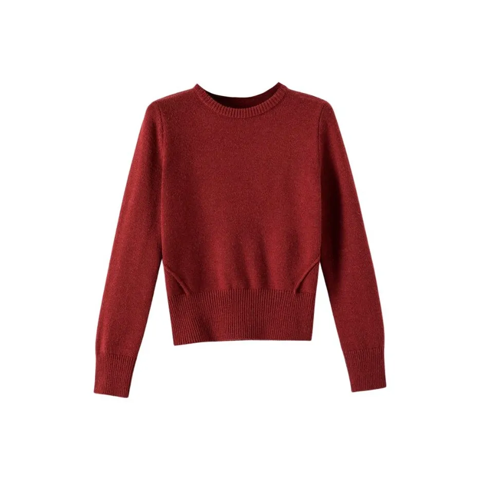 WANBAI Бордовый Женский Трикотаж