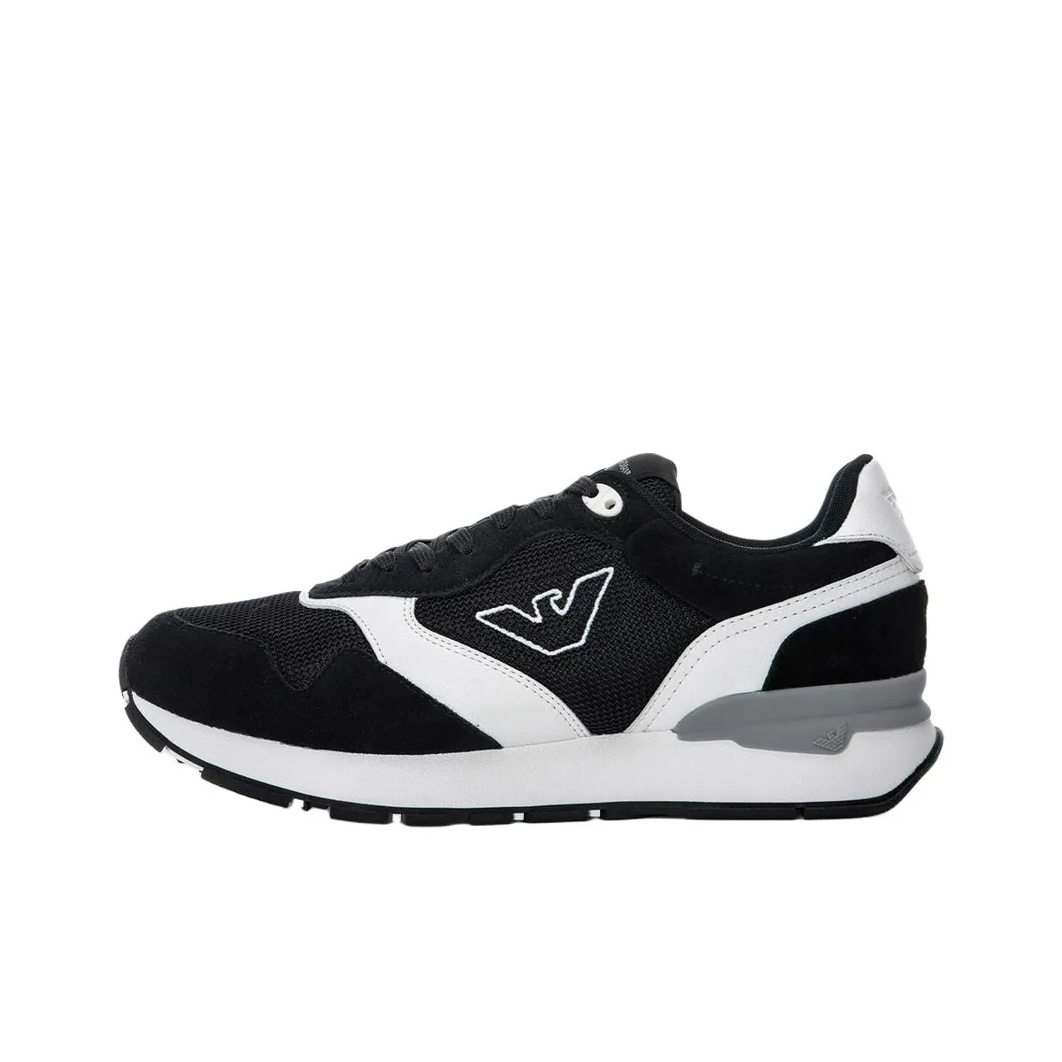 EMPORIO ARMANI Низкий топ повседневный мужской темно-синий экрю