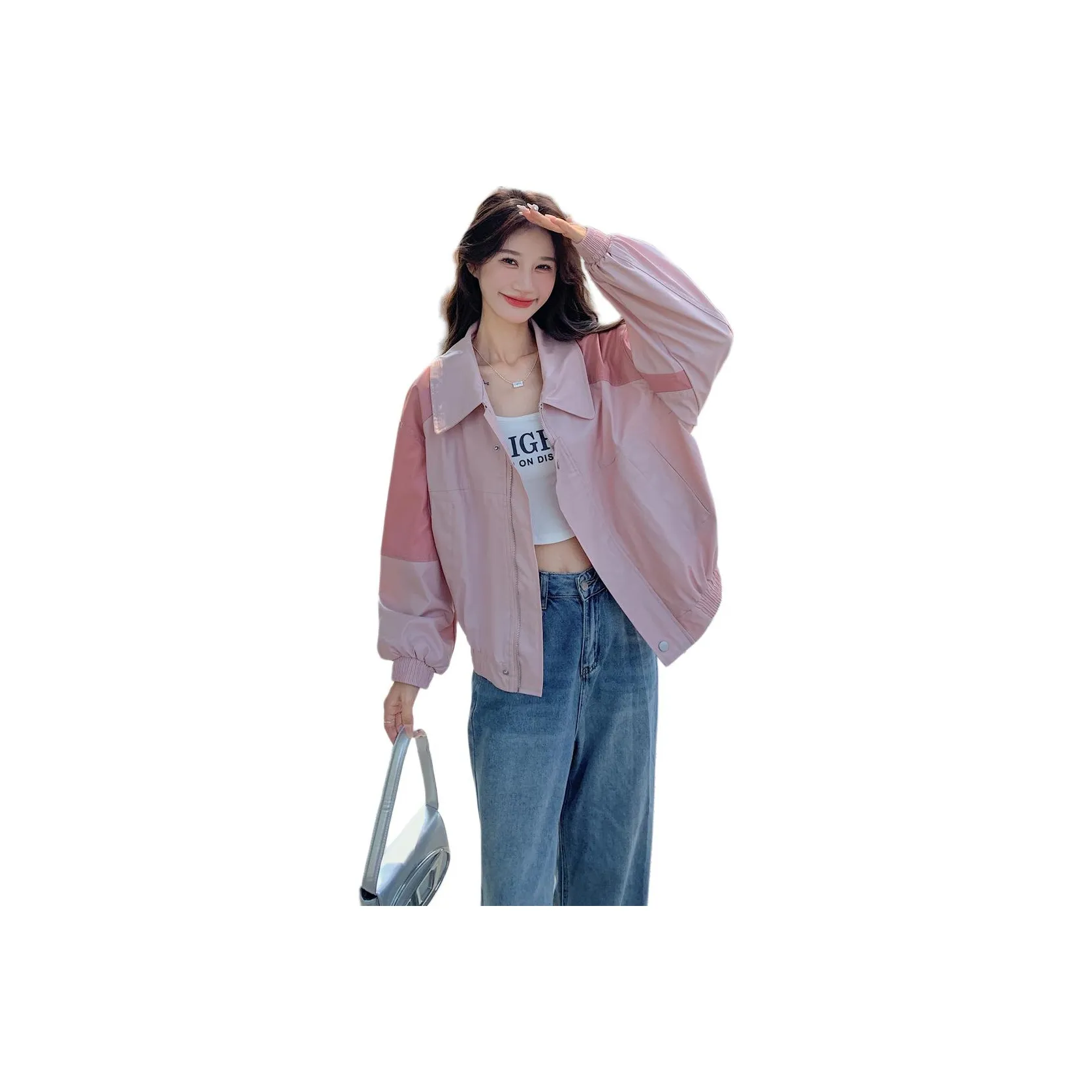 GUOZHEN Розовый Женский Куртки