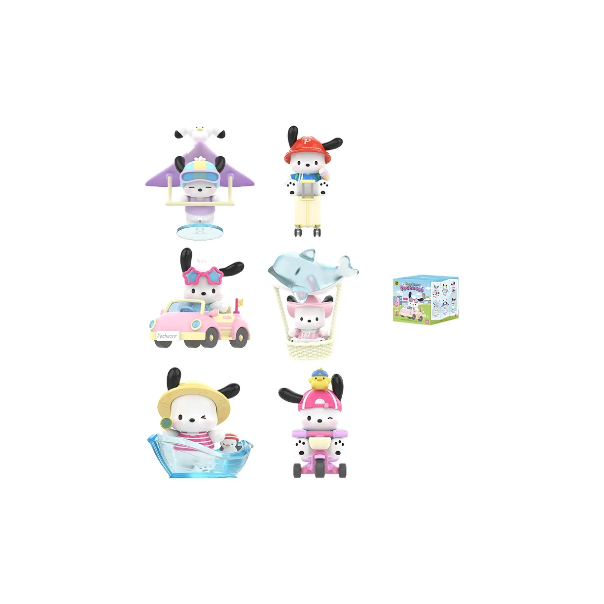 TOP TOY x Sanrio Покаччо's Travel Journal Collection Слепые коробки Одиночная слепая коробка Цельная коробка 6 шт