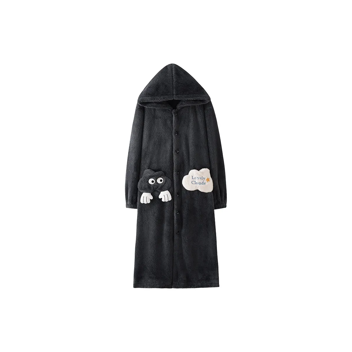 Qin Jing Sleep Халат Мужской Черный