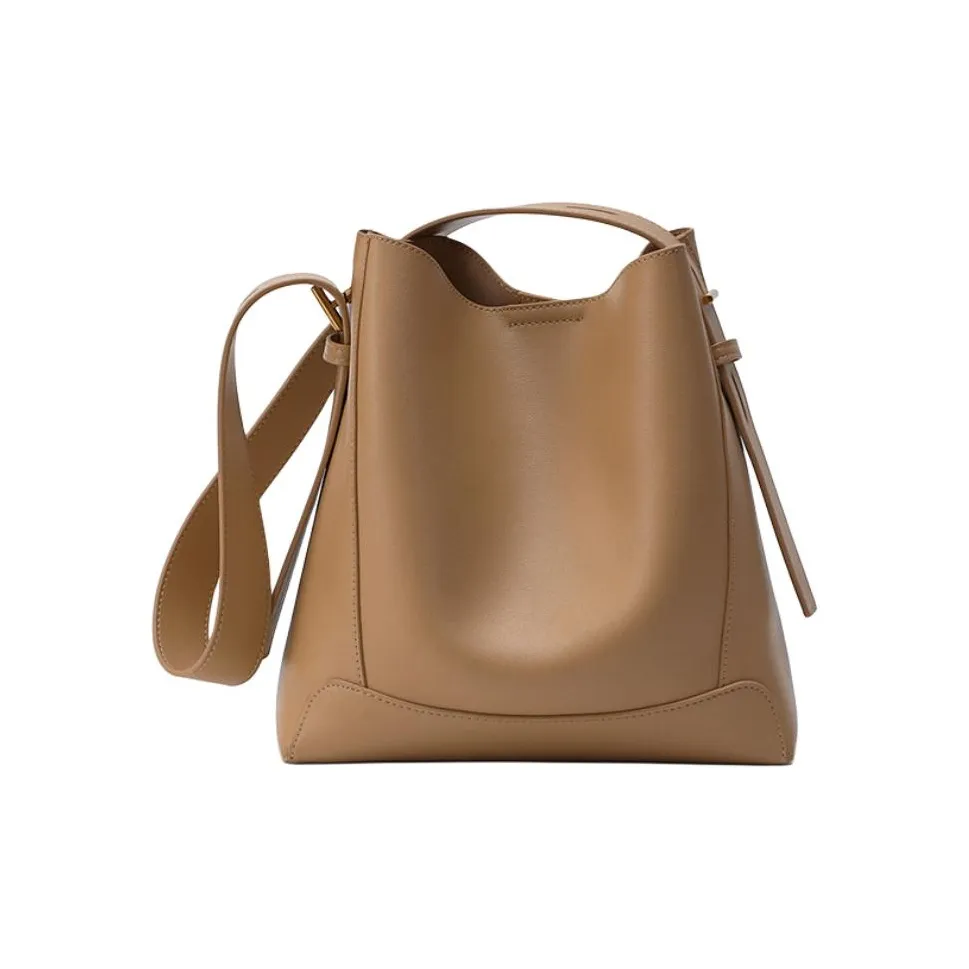 Younger Song Сумка через плечо из коровьей кожи Женская Какао-коричневый