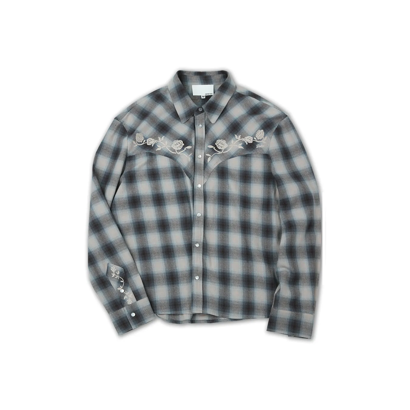 SOD Co. Western Shirt Unisex Blue Gray Plaid