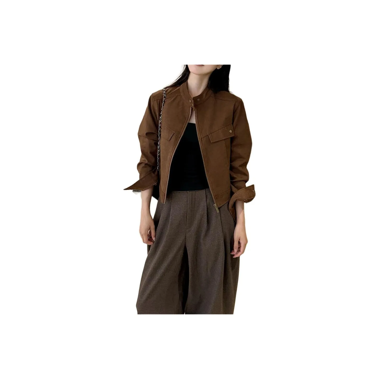 LANGQING Кожа Куртка Женская